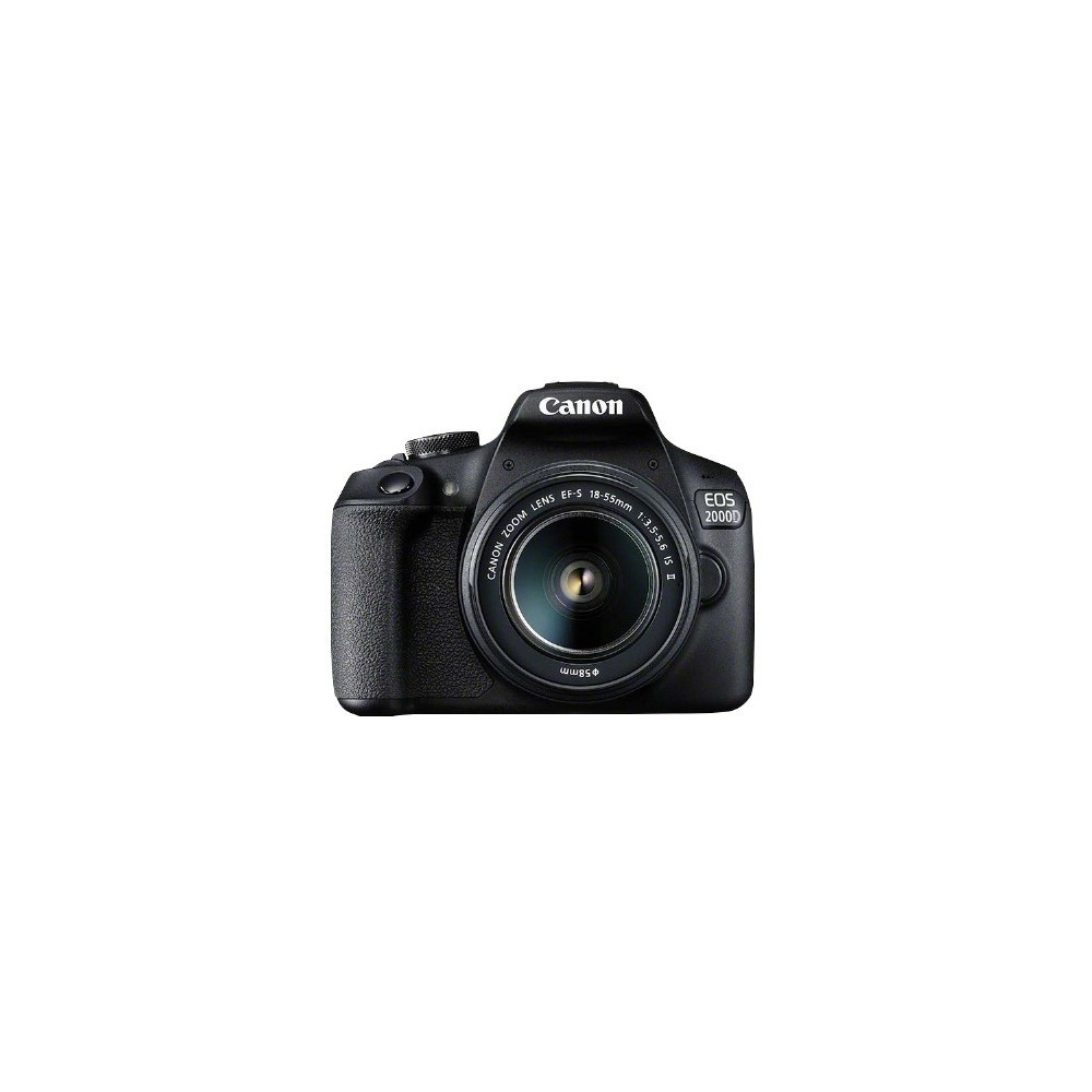 Canon EOS 2000D BK 18-55 IS II EU26 Kit d'appareil-photo SLR 24,1 MP CMOS 6000 x 4000 pixels Noir Canon EOS 2000D BK 18-55 IS II EU26 Kit d'appareil-photo SLR 24,1 MP CMOS 6000 x 4000 pixels Noir