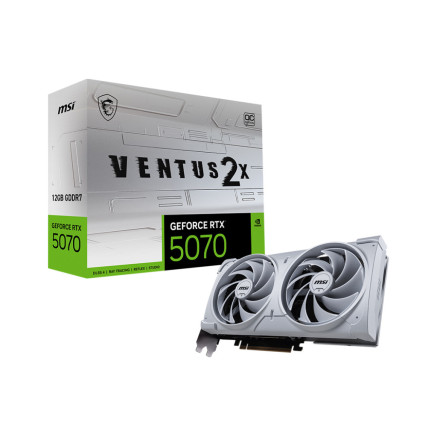 MSI GeForce RTX5070 VENTUS 2X OC White NVIDIA GeForce RTX 5070 12 Go GDDR7