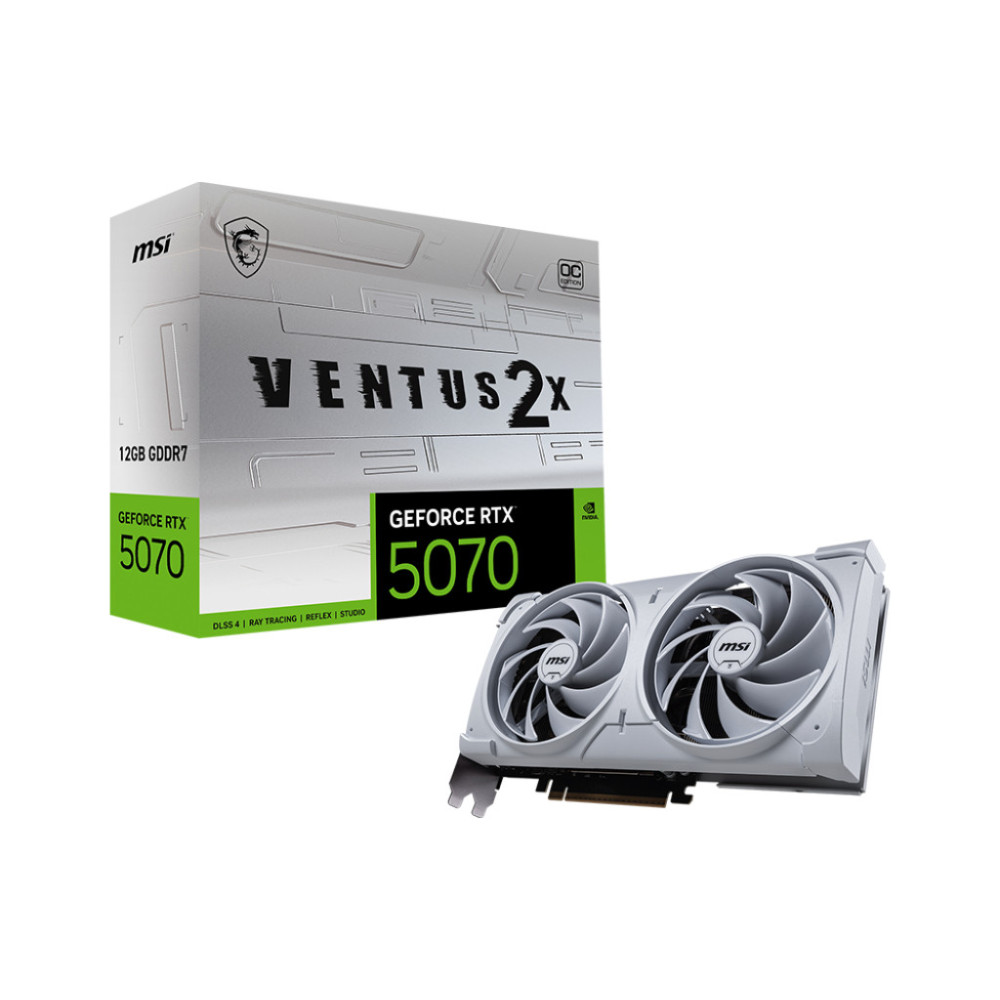 MSI GeForce RTX5070 VENTUS 2X OC White NVIDIA GeForce RTX 5070 12 Go GDDR7