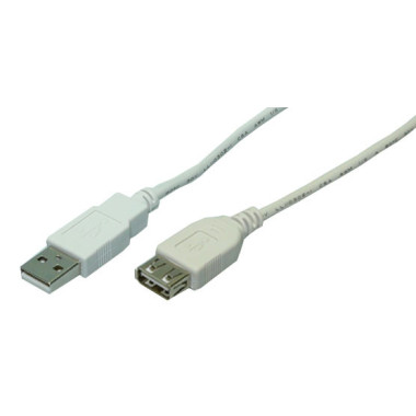 LogiLink USB 2.0 5m câble USB 0,5 m USB A Gris