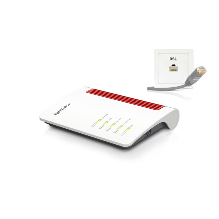 FRITZ!Box 7530 routeur sans fil Gigabit Ethernet Bi-bande (2,4 GHz   5 GHz) Noir, Rouge, Blanc