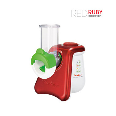 Moulinex DJ8115 Râpe électrique et spiraliseur Rouge, Blanc