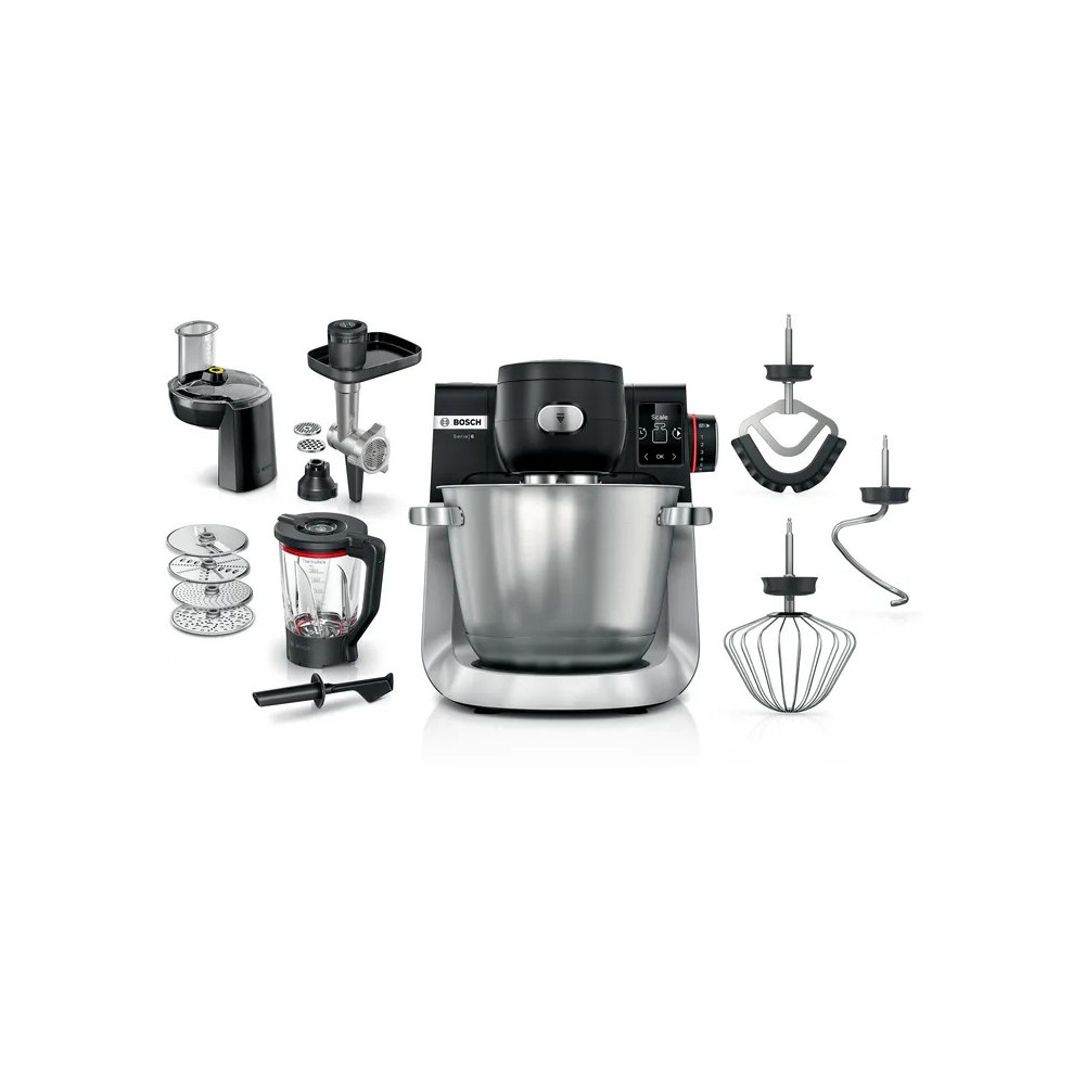 Bosch Serie 6 MUMS6ZS34 robot de cuisine 1600 W 5,5 L Noir, Acier inoxydable Bosch Serie 6 MUMS6ZS34 robot de cuisine 1600 W 5,5 L Noir, Acier inoxydable