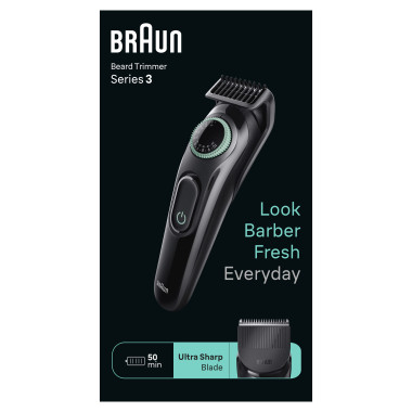 Braun BeardTrimmer 3 BT3421 Batterie 40 2 cm Noir