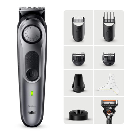 Braun BeardTrimmer 7 BT7420 tondeuse à barbe Batterie 40 2 cm Argent