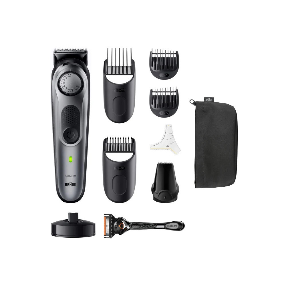Braun BeardTrimmer 7 BT7420 tondeuse à barbe Batterie 40 2 cm Argent