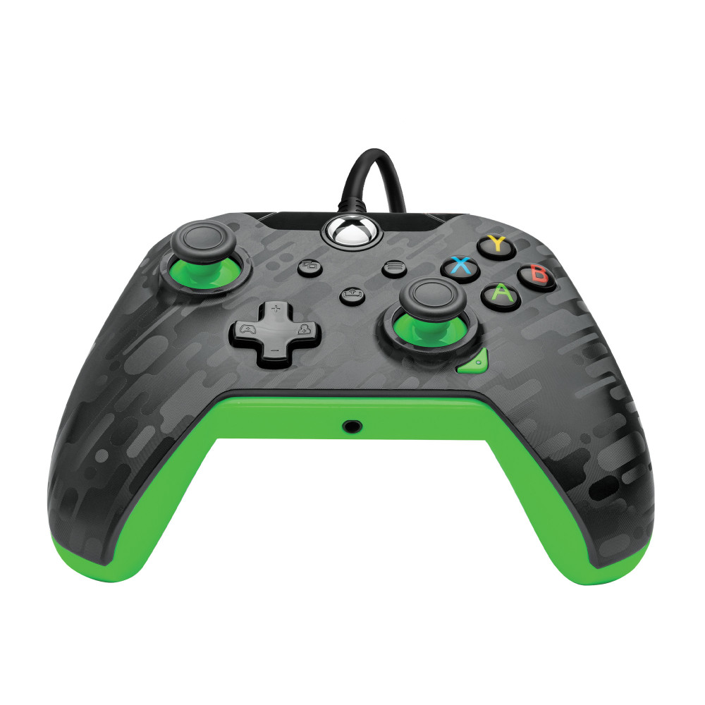 PDP Manette filaire  Néon carbone, Pour Xbox et Windows 10 11