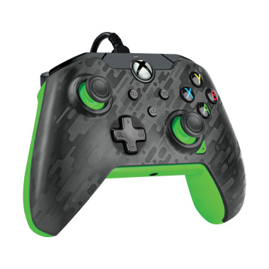 PDP Manette filaire  Néon carbone, Pour Xbox et Windows 10 11