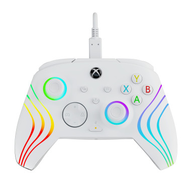 PDP Manette filaire Afterglow Wave  White Pour Xbox Series X|S, Xbox One & Windows 10 11