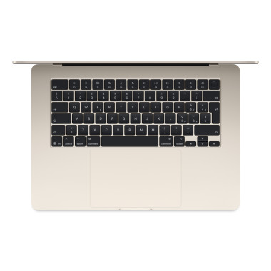 Apple MacBook Air Apple M M4 Ordinateur portable 38,9 cm (15.3") 16 Go 256 Go SSD Wi-Fi 6E (802.11ax) macOS Sequoia Beige