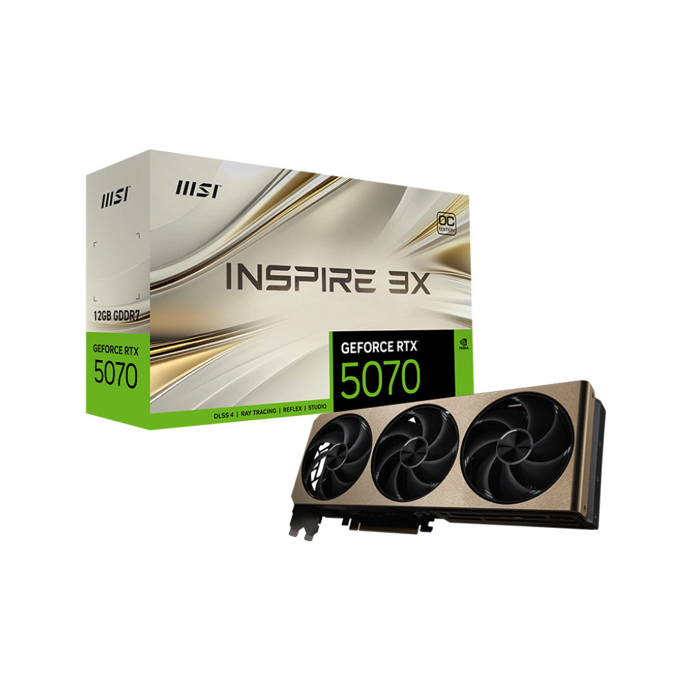 MSI GeForce RTX 5070 12G INSPIRE 3X OC NVIDIA 12 Go GDDR7