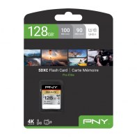 PNYMF037591 PNY PRO ELITE SDXC 128Go - CLASSE 10 - 100GB/S - UHS-I U3 - 4K