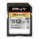 PNY P-SD512U3100PRO-GE PNYMF037592 PNY PRO ELITE SDXC 512Go - CLASSE 10 - 100GB/S - UHS-I U3 - 4K