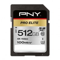 PNYMF037592 PNY PRO ELITE SDXC 512Go - CLASSE 10 - 100GB/S - UHS-I U3 - 4K