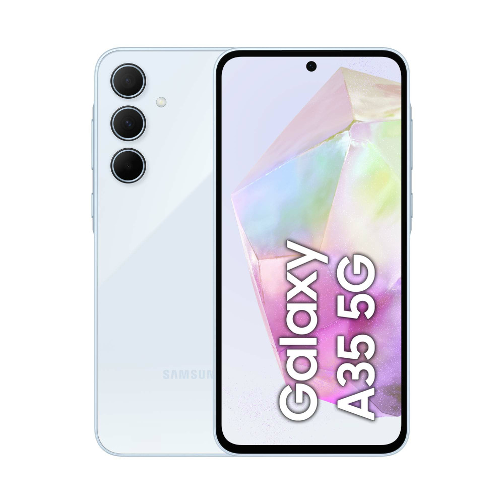Samsung Galaxy A35 5G 16,8 cm (6.6") Double SIM hybride Android 14 USB Type-C 8 Go 256 Go 5000 mAh Bleu Samsung Galaxy A35 5G 16,8 cm (6.6") Double SIM hybride Android 14 USB Type-C 8 Go 256 Go 5000 mAh Bleu