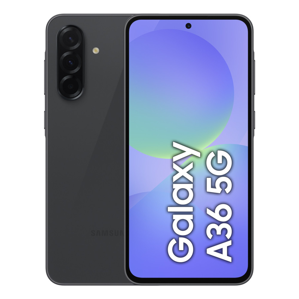 Samsung Galaxy A36 17 cm (6.7") Double SIM Android 15 5G USB Type-C 6 Go 128 Go 5000 mAh Noir Samsung Galaxy A36 17 cm (6.7") Double SIM Android 15 5G USB Type-C 6 Go 128 Go 5000 mAh Noir