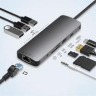 CONAEX36251 0301658 - ADAPTAEUR USB TYPE C VERS HDMI ,RJ45 ,SD,TF,AUDIO, PD ,USB-A/F 3.0.x 3