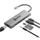 Connectland AD-USB-C 7EN1-ALU CONAEX36252 0301681 - Adaptateur USB de Type C vers HDMI+3USB3.0+ lecteur de carte SD/TF + T