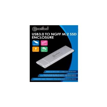 Connectland BE-M2-USB3-SIL CONBT034922 1920112 Boîtier SSD externe, M.2 NGFF vers USB 3.0