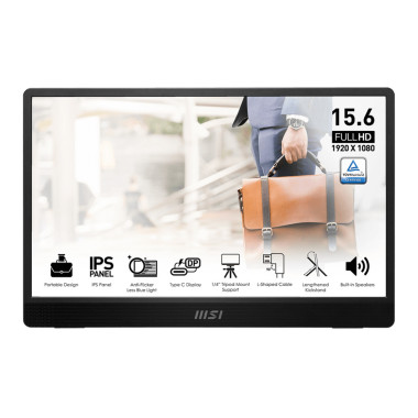 MSI PRO MP161DE E2 écran plat de PC 39,6 cm (15.6") 1920 x 1080 pixels Full HD LED Noir