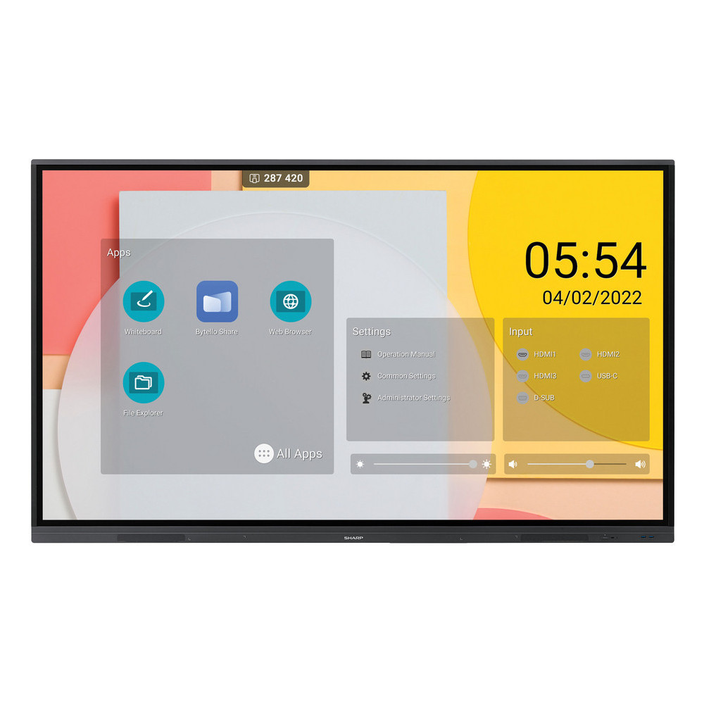 Sharp PN-L652B 165,1 cm (65") 3840 x 2160 pixels LCD Noir Sharp PN-L652B 165,1 cm (65") 3840 x 2160 pixels LCD Noir
