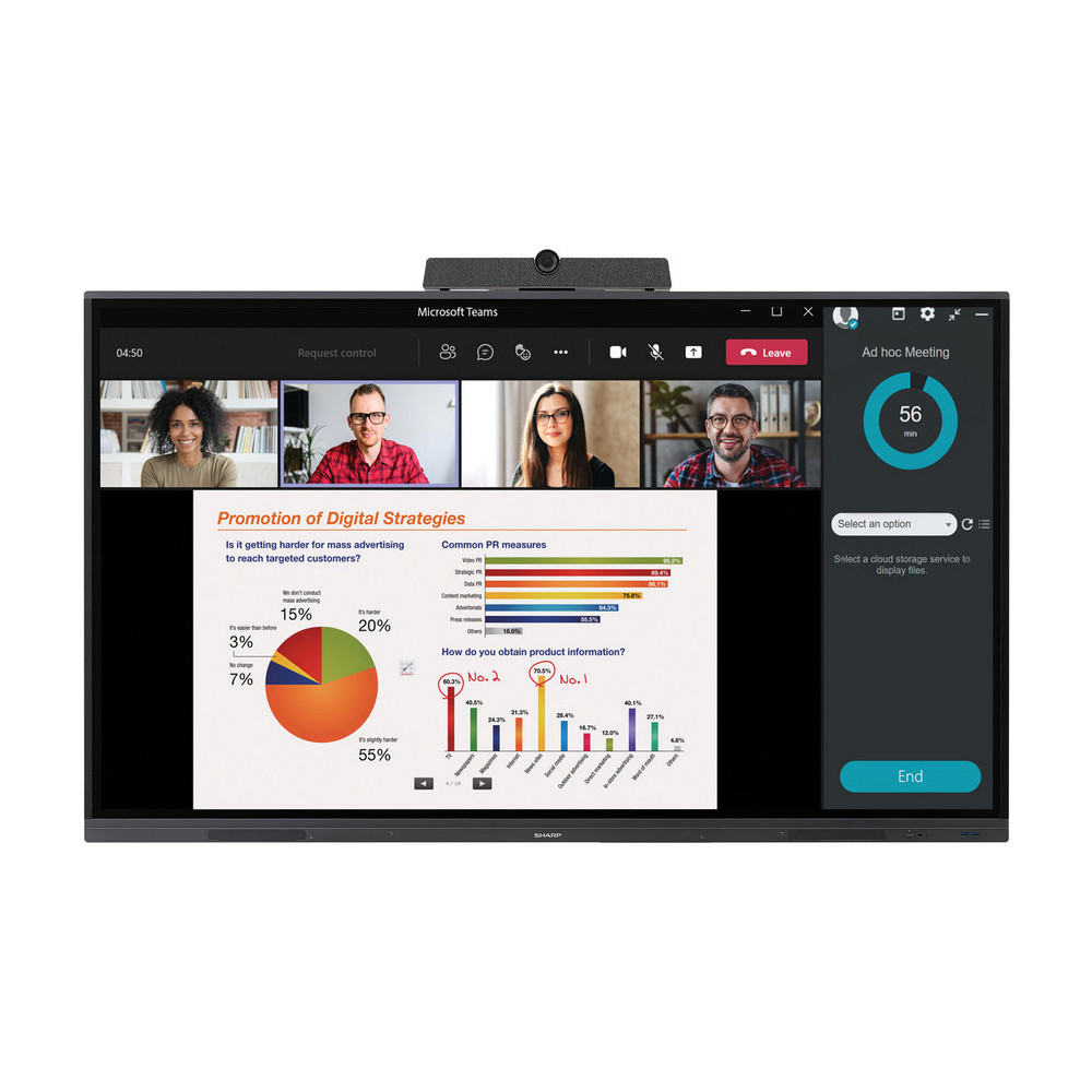 Sharp PN-L652B 165,1 cm (65") 3840 x 2160 pixels LCD Noir