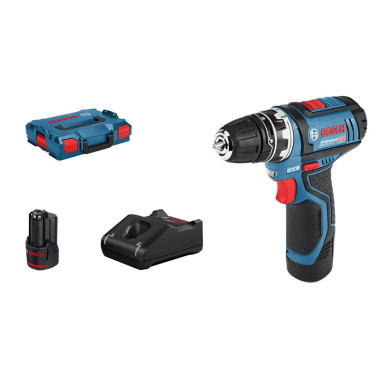 Bosch GSR 12V-15 FC Flex Professional 1300 tr min Sans clé 600 g Noir, Bleu