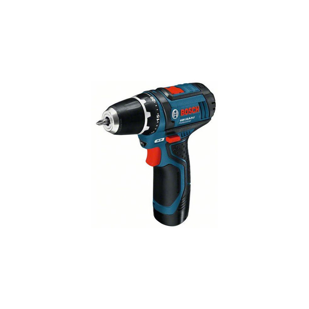 Bosch GSR 10,8-2-LI Professional Sans clé Noir, Bleu, Rouge Bosch GSR 10,8-2-LI Professional Sans clé Noir, Bleu, Rouge