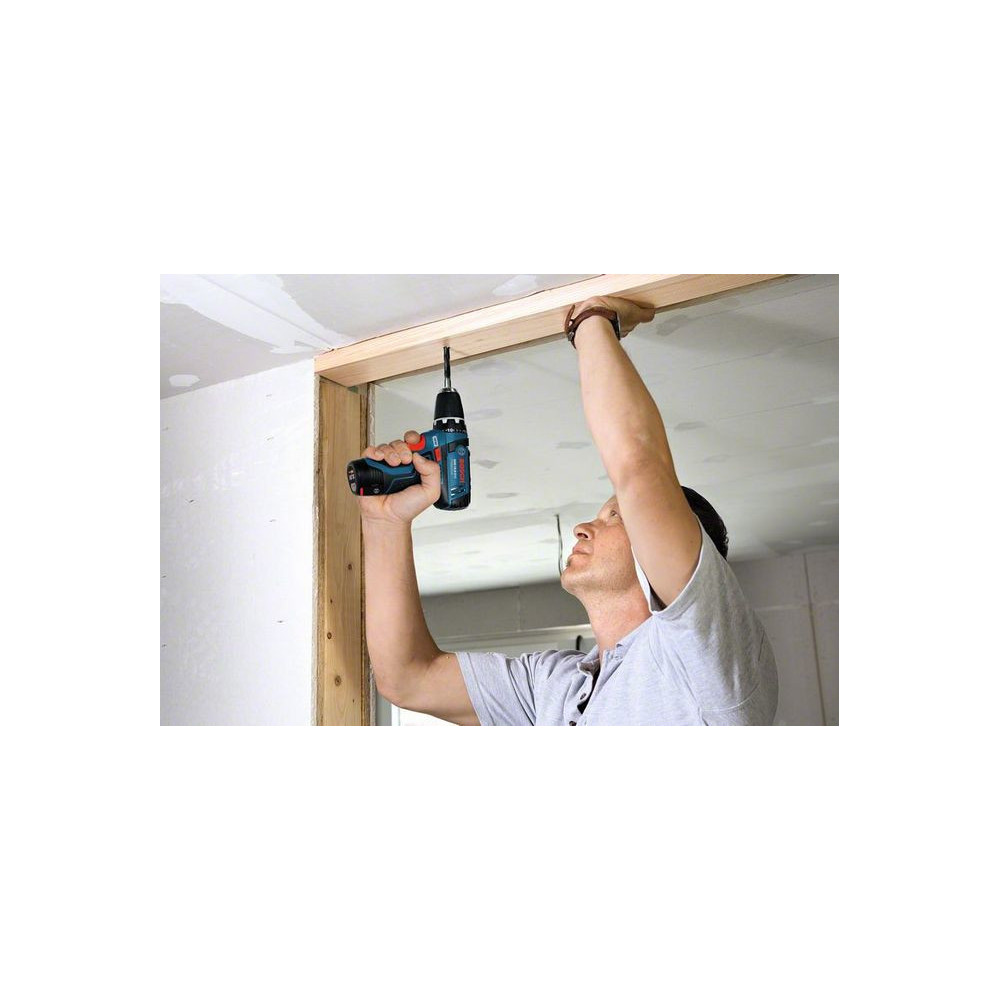 Bosch GSR 10,8-2-LI Professional Sans clé Noir, Bleu, Rouge