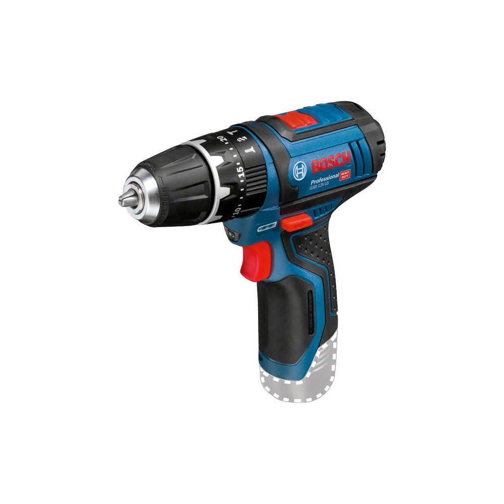 Bosch GSB 12V-15 1300 tr min Noir, Bleu