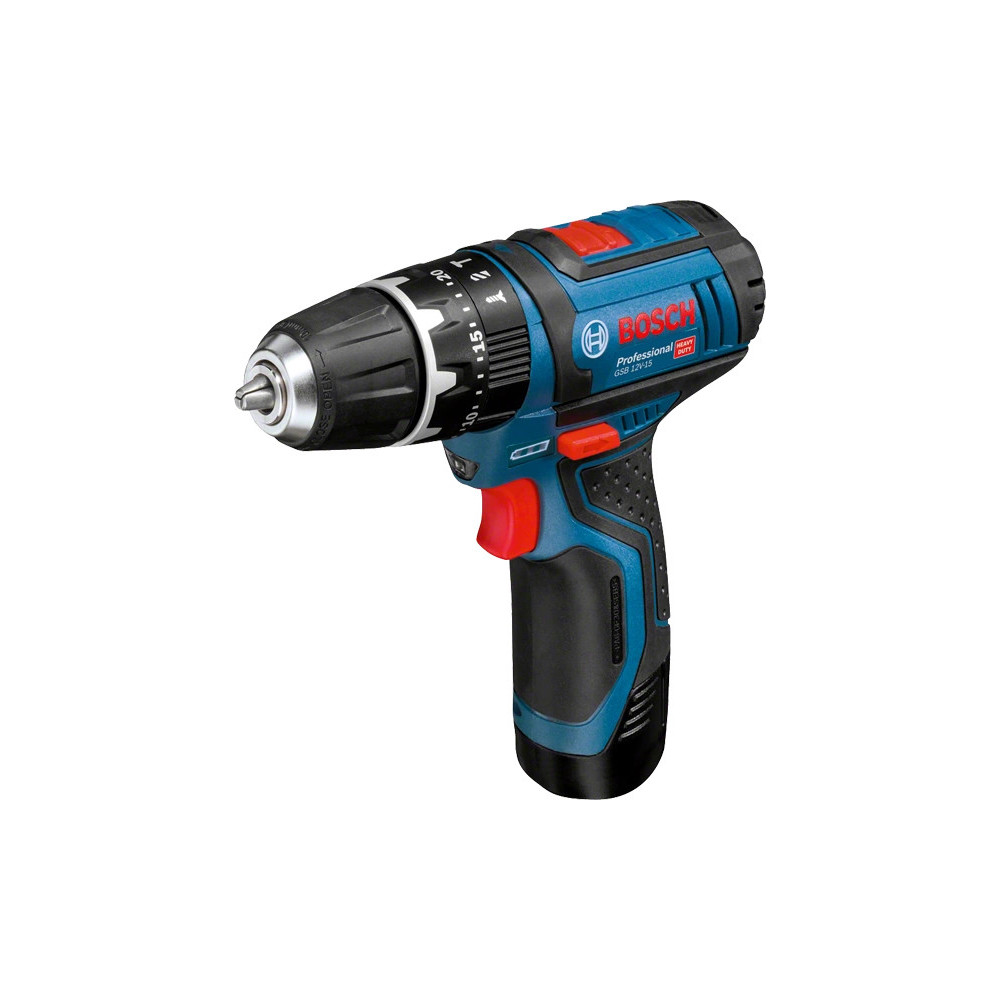 Bosch GSB 12V-15 1300 tr min Noir, Bleu