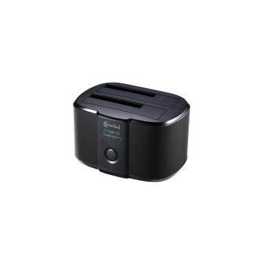 Connectland DOCK-CNL-GDPD05T-BLACK NONBT030785 Docking pour 2xHDD 2.5/3.5p Sata USB3 Noir