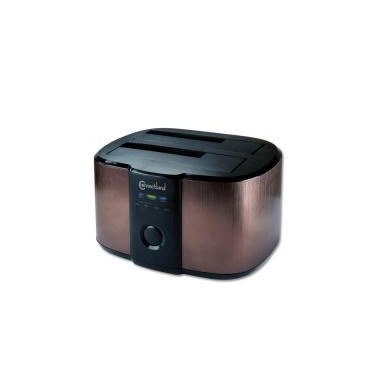 Connectland DOCK-CNL-GDPD05T-BROWN NONBT030786 Docking pour 2xHDD 2.5/3.5p Sata USB3 Marron