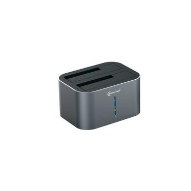 Connectland DOCK-CNL-GDPD07T-SIL NONBT030787 Docking pour 2xHDD 2.5/3.5p Sata USB3 Silver