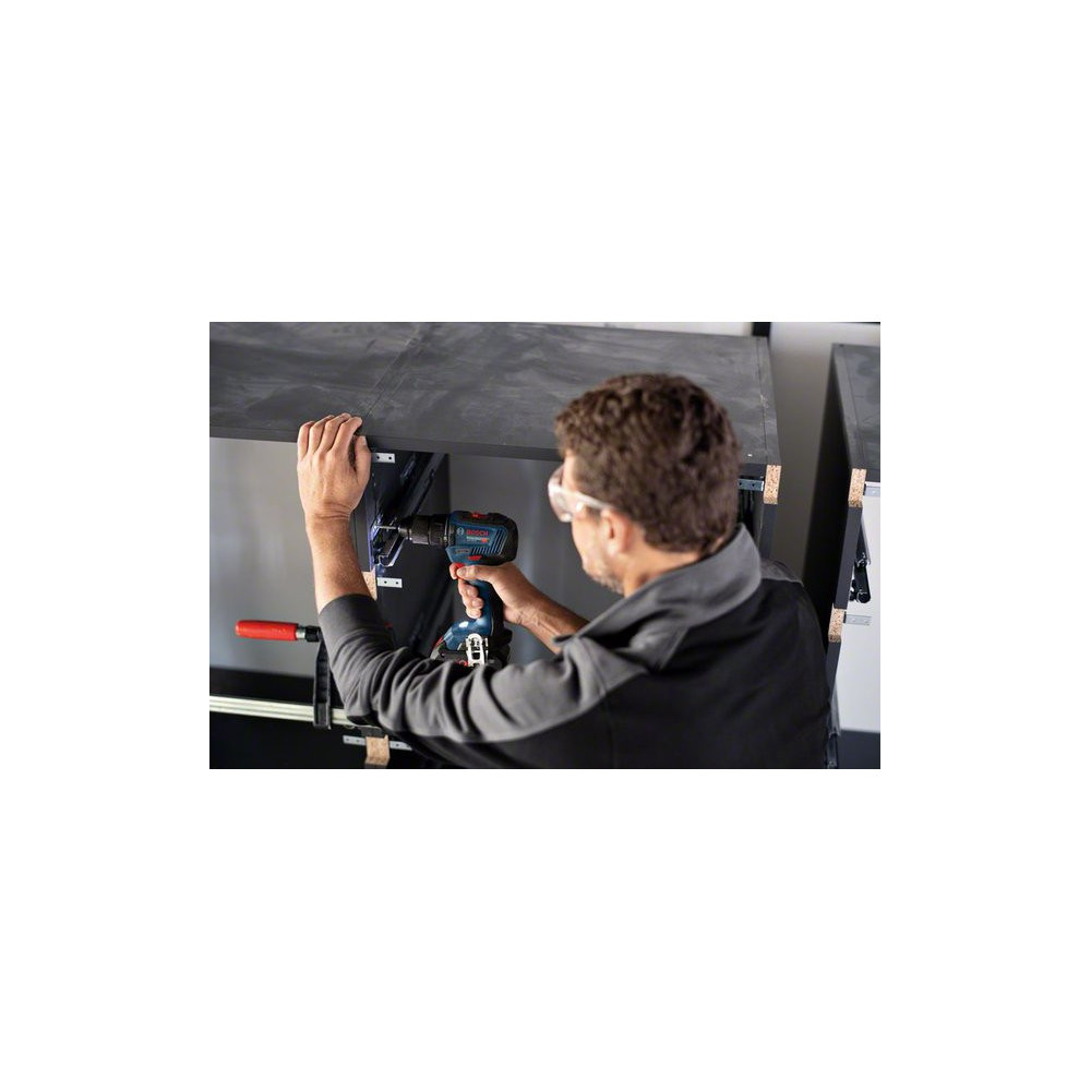 Bosch GSR 18V-55 Professional 1800 tr min Sans clé 1 kg Noir, Bleu
