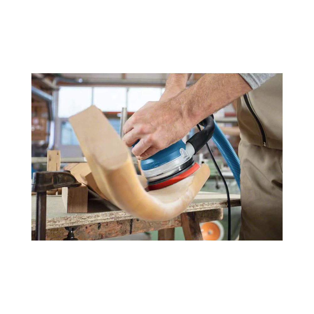 Bosch GET 55-125 Professional Ponceuse orbitale aléatoire 7800 tr min 15600 OPM Noir, Bleu 550 W