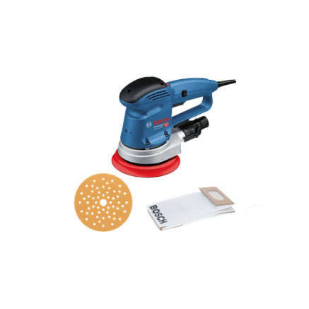 Bosch GEX 34-150 Professional Ponceuse orbitale aléatoire 12000 tr min 24000 OPM Noir, Bleu, Gris, Rouge