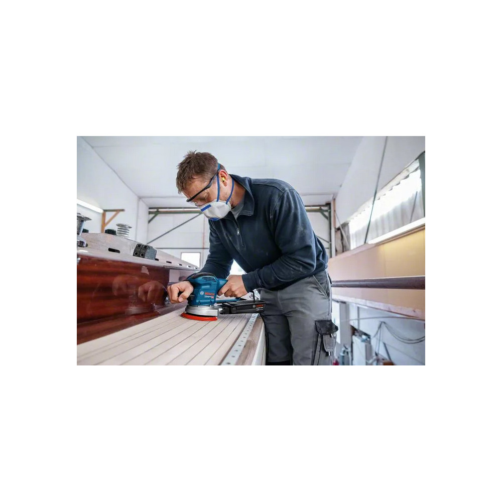 Bosch GEX 34-150 Professional Ponceuse orbitale aléatoire 12000 tr min 24000 OPM Noir, Bleu, Gris, Rouge