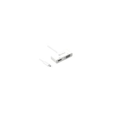 Connectland AD-USB-C-TO-HDMI-VGA-BOX NONUS030841 Adaptateur USB-C vers HDMI/VGA M-F