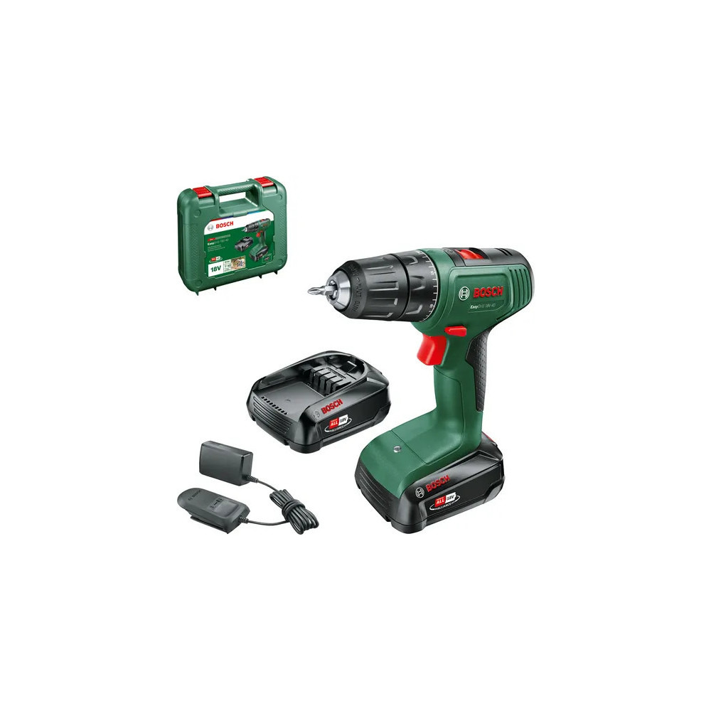 Bosch EasyDrill 18V-40 1630 tr min Sans clé 1,3 kg Noir, Vert