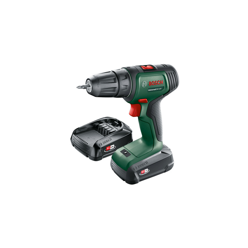 Bosch UniversalDrill 18V 1450 tr min Sans clé 1,2 kg Noir, Vert Bosch UniversalDrill 18V 1450 tr min Sans clé 1,2 kg Noir, Vert