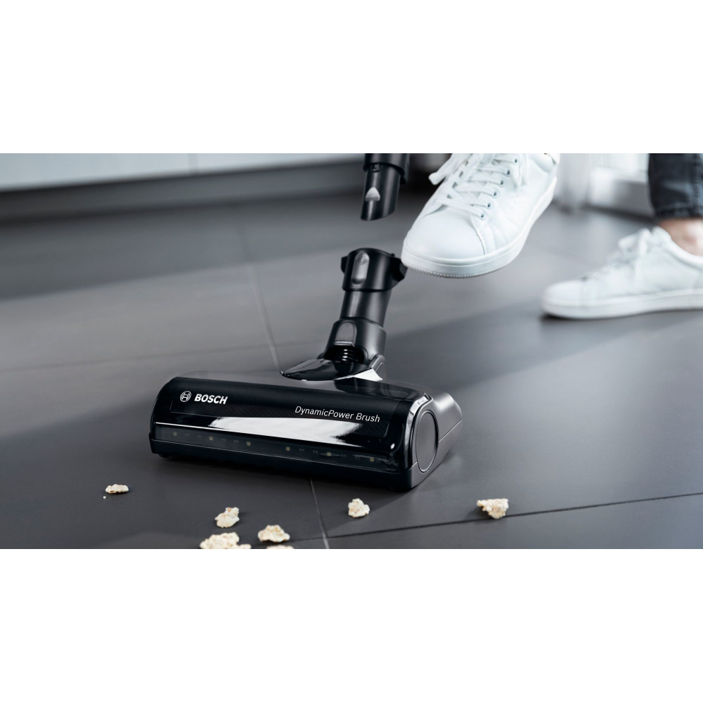 Bosch BSS711W aspirateur balai et balai électrique Batterie Sec Sans sac 0,3 L Noir, Argent, Blanc