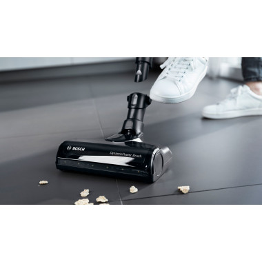 Bosch BSS711W aspirateur balai et balai électrique Batterie Sec Sans sac 0,3 L Noir, Argent, Blanc