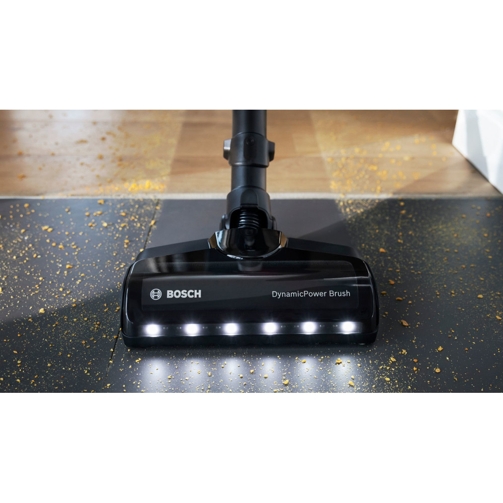 Bosch BSS711W aspirateur balai et balai électrique Batterie Sec Sans sac 0,3 L Noir, Argent, Blanc