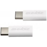 PERUS028943 Axxbiz CableBiz-C010W USB2.0 C vers Micro-B - White - 2pcs