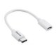 PERIXX CableBiz-C005W PERUS028945 Axxbiz CableBiz-C005, USB2.0 C vers Micro-B M/F - White - 56 Ohm