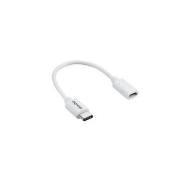 PERIXX CableBiz-C005W PERUS028945 Axxbiz CableBiz-C005, USB2.0 C vers Micro-B M/F - White - 56 Ohm