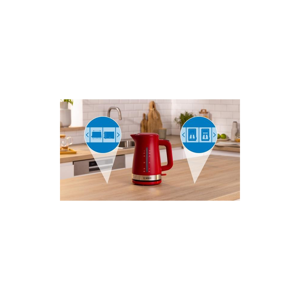 Bosch TWK4M224 bouilloire 1,7 L 2400 W Rouge