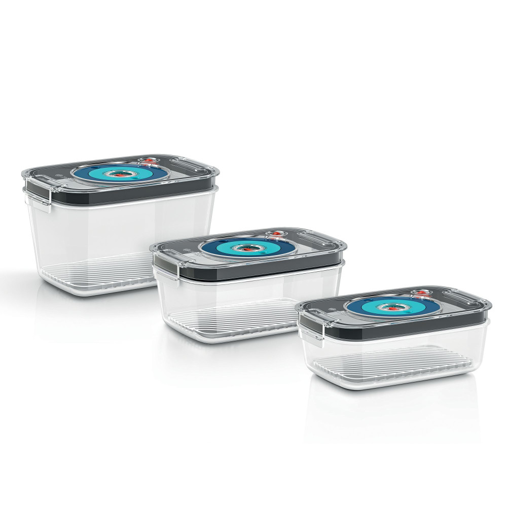 Bosch MSZV0FC3 boîte hermétique alimentaire Rectangulaire Régler 1,7 L Gris, Transparent 3 pièce(s) Bosch MSZV0FC3 boîte hermétique alimentaire Rectangulaire Régler 1,7 L Gris, Transparent 3 pièce(s)