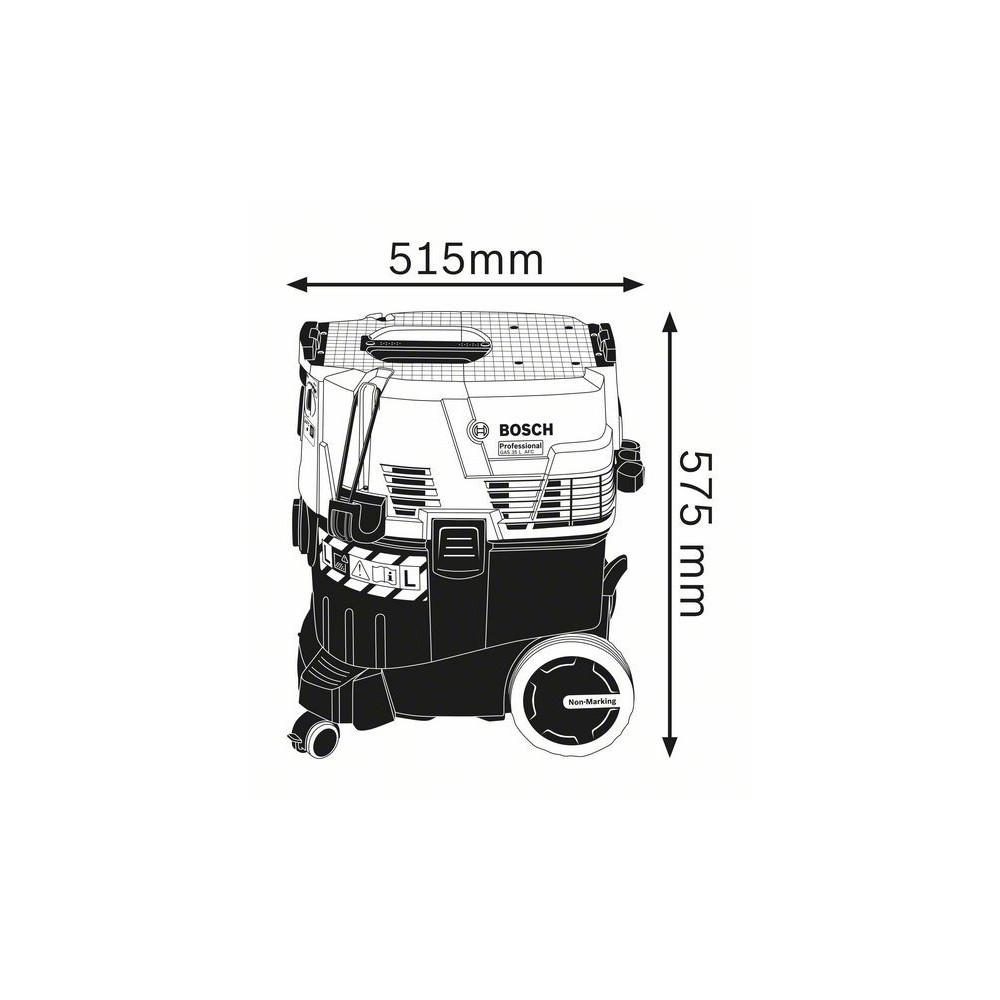 Bosch GAS 35 L AFC Professional Noir, Bleu 1200 W